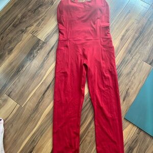 Athleta Beautiful Red Jumpsuit